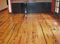 Picklewood Flooring (exterior of the stave) / Note the checking and staining that is characteristic of this floor Picklewood Flooring (exterior of the stave) / Note the checking and staining that is characteristic of this floor